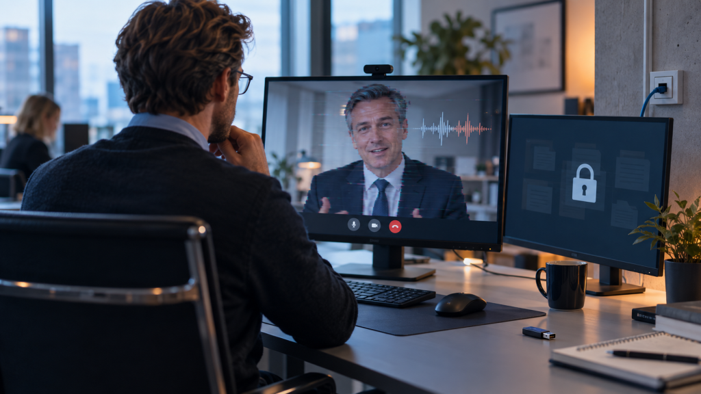 Medarbetare i videosamtal med misstänkt AI-deepfake, låsta företagsfiler och USB-minne